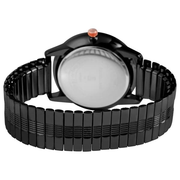 Ur - EXCELLANC - Excellanc Mand - Sort udvidelig rustfrit stålarmbånd - Sort urskive med roseguld indeksering - 42 mm Svart