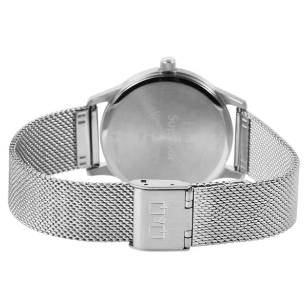 Ur - Q&Q - S03A-004VY - Rustfrit stål - Blå urskive - Safirglas Silver