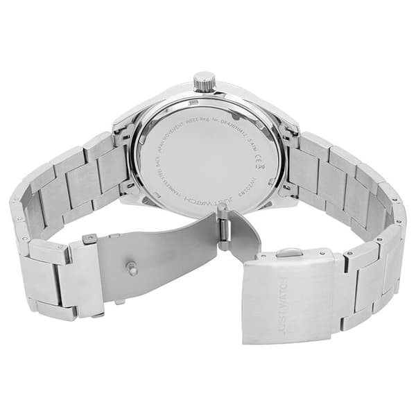 Miesten kello - Henry - Hopea - Musta kellotaulu - 44 mm Silver