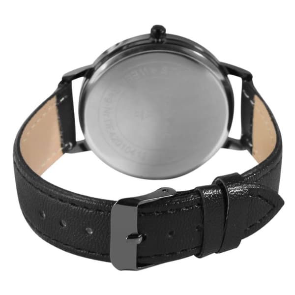 Ur - EXCELLANC - Excellanc Mand - Kasse 39 mm - Sort urskive - Sort kunstlæderrem Svart