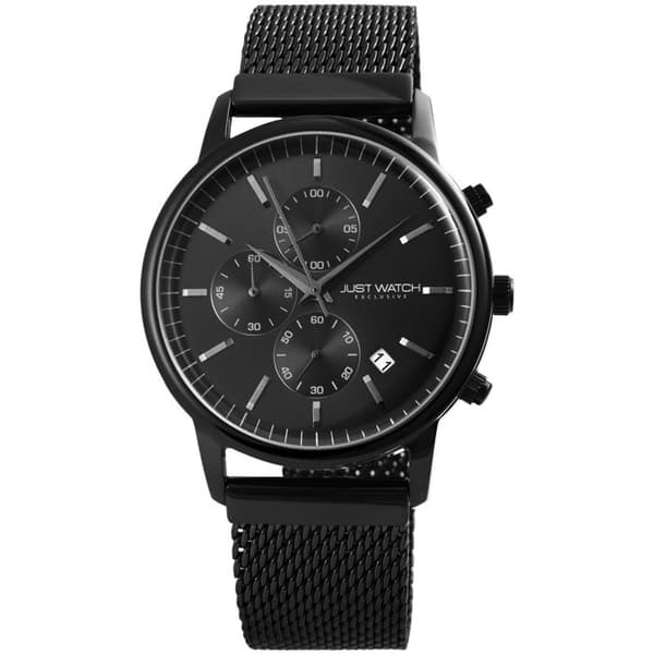 Ur - JUST WATCH EXCLUSIVE - Albert - Sort - Rustfrit stål - Chrono VD57 42 mm Svart