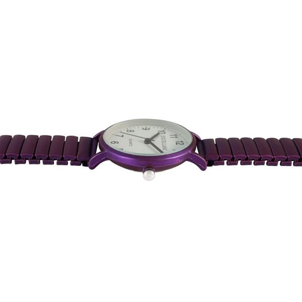 Armbåndsur - EXCELLANC - PC21 - 30 mm - Lilla elastisk rem - Mineralglas Violett