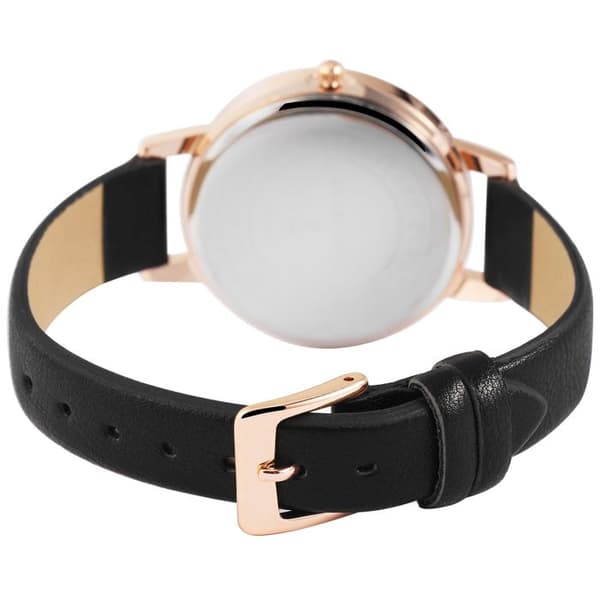 Ur - EXCELLANC - EX0171 - 35 mm - Quartz Japan PC21 - Sort simili læderrem Mörkgrå