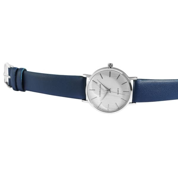 Ur - EXCELLANC - Excellanc - Kasse 36 mm - Blå imiteret læderrem - Quartz Japan PC21 bevægelse Blå
