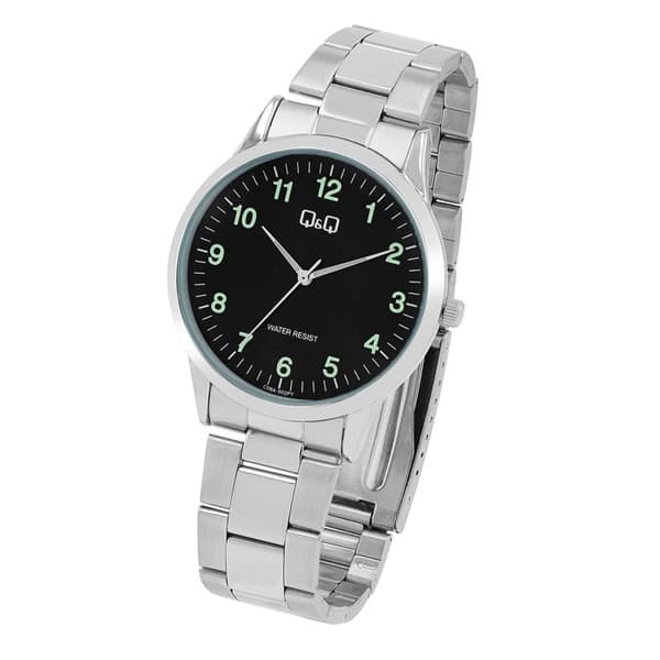 Ur - Q&Q - Q&Q Mand - 40 mm - Rustfrit stål sølv - Kvartsur Silver