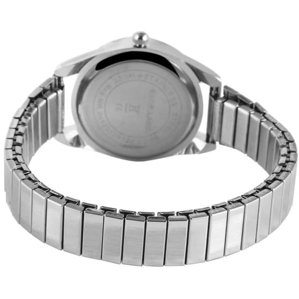 Ur - EXCELLANC - Excellanc - Kasse 28 mm - Blå urskive - Justerbart stålarmbånd Silver