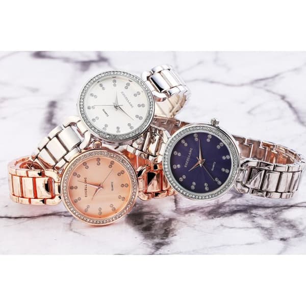 Armbåndsur - EXCELLANC - EX0216 - Sølvfarvet - Quartz PC21 - Kasse 35 mm Silver
