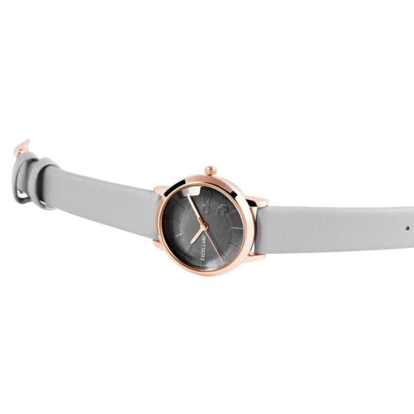 Ur - EXCELLANC - EX0290 - Kasse 30 mm - Grå kunstlæderrem - Quartz PC21 Grå (nyanser av grå)