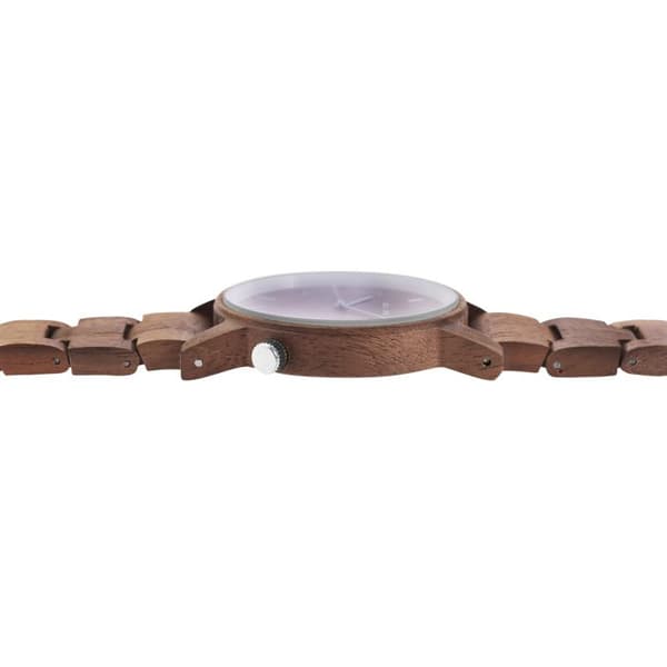 Ur - EXCELLANC - EX0524 - Mørkebrun træ - 40 mm - Kvartsur brun