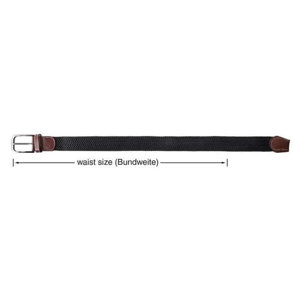 Bælte - Shaghafi - 120 cm - Polyester og syntetisk læder - Sort Svart 100 cm