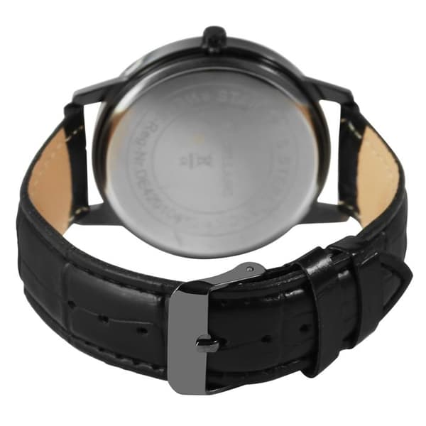 Ur - EXCELLANC - Excellanc - 40 mm - Sort - Kvarts - 20 mm imiteret læderrem Svart