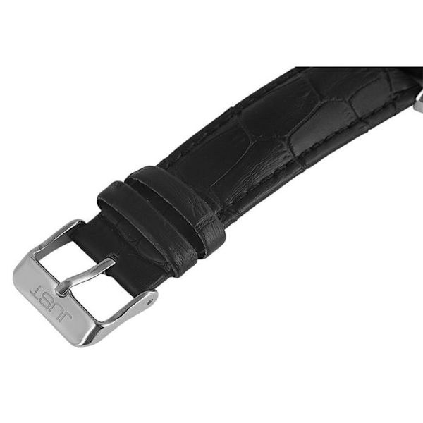 Ur - JUST - Tarnier - Sort urskive - Sort læderrem - 40 mm Svart