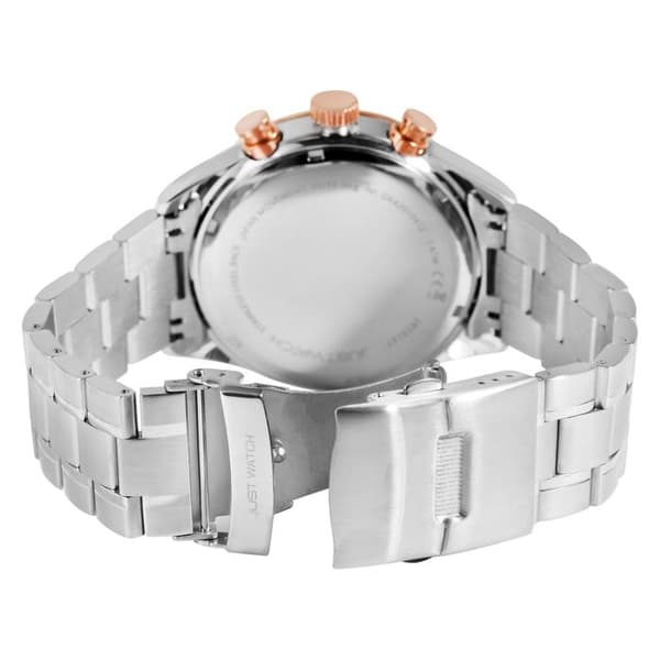 Armbåndsur - Valcone - Rustfrit stål - Blå urskive - 44 mm kasse Silver