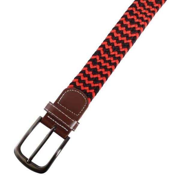Bälte - XL - Polyester - Röd/multifärgad - Bredd 3,2 cm Röd//Svart//Brun 120 cm