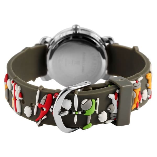 Barnklocka - EXCELLANC - Excellanc - Kapsel 27 mm silver - Armband silikon grå - Analog kvarts Silver