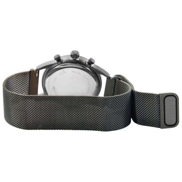 Klocka - Just Watch - 41 mm - Grått hölje - Grön mesharmband Grå