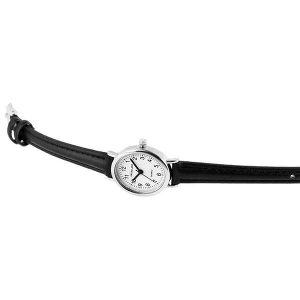 Armbåndsur - EXCELLANC - Excellanc - Kvinde - Oval kasse 23 mm - Sort imiteret læderrem Svart