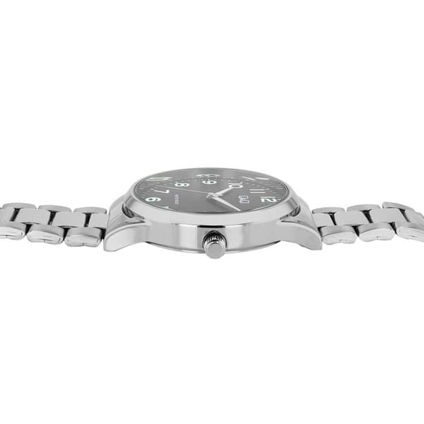 Ur - Q&Q - Q&Q - Rustfrit stål - Sort urskive - 40 mm kvarts 3 ATM Silver