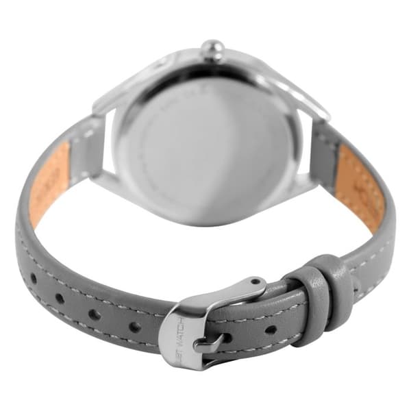 Kello - Lola - Naisille - Harmaa nahka - 33 mm hopeinen kotelo Grå