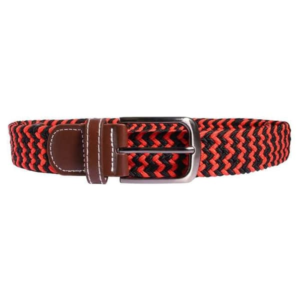 Bälte - XL - Polyester - Röd/multifärgad - Bredd 3,2 cm Röd//Svart//Brun 120 cm