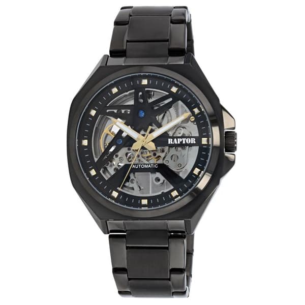 Ur - RAPTOR - RA20410-004 - Automatisk - Rustfrit stål - 42 mm Metallisk silvergrå; transparent (g