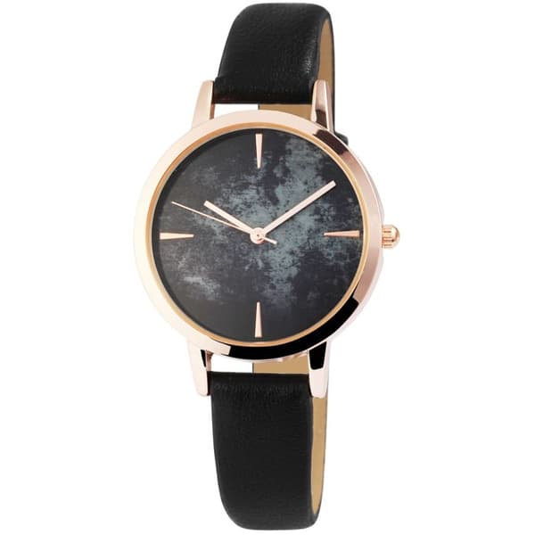 Ur - EXCELLANC - EX0171 - 35 mm - Quartz Japan PC21 - Sort simili læderrem Mörkgrå