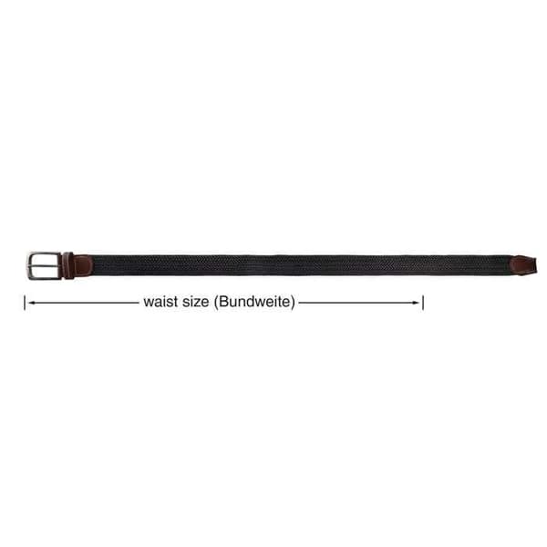 Bælte - Grå polyester - 120 cm - Bredde 3,2 cm - Mand Grå//Brun//Svart 110 cm