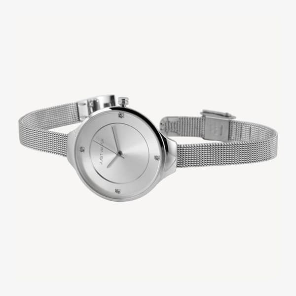 Ur - Evie - Rustfrit stål sølv - Urkasse 32 mm - Milanese mesh rem Silver