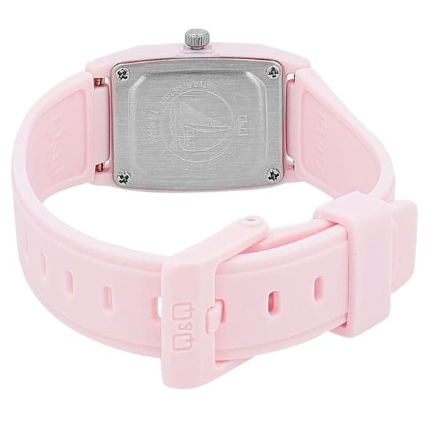 Ur - Q&Q - Q&Q - Rektangulær rosa - Silikonearmbånd - Quartz Miyota 2035 Ros