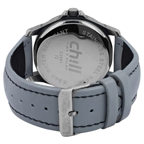 Klocka - CHILL - Chill - 44 mm - Lila urtavla - Grå konstläder - Quartz Miyota 2035 Grå