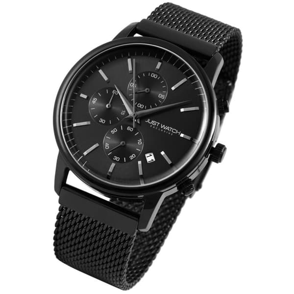 Ur - JUST WATCH EXCLUSIVE - Albert - Sort - Rustfrit stål - Chrono VD57 42 mm Svart