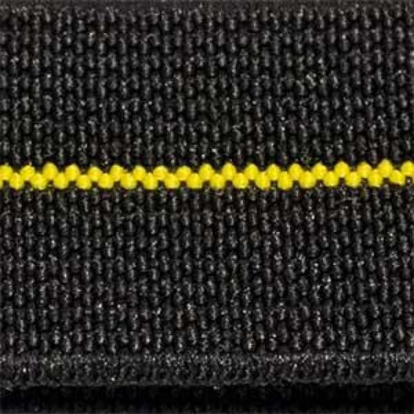 Urrem - MY-MONTRE - Militær 22mm - Elastisk nylon - Rustfri stålspænder - Sort og gul Svart