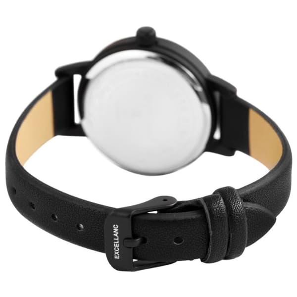 Armbåndsur - EXCELLANC - Excellanc - 35 mm - Sort - Syntetisk læder Svart