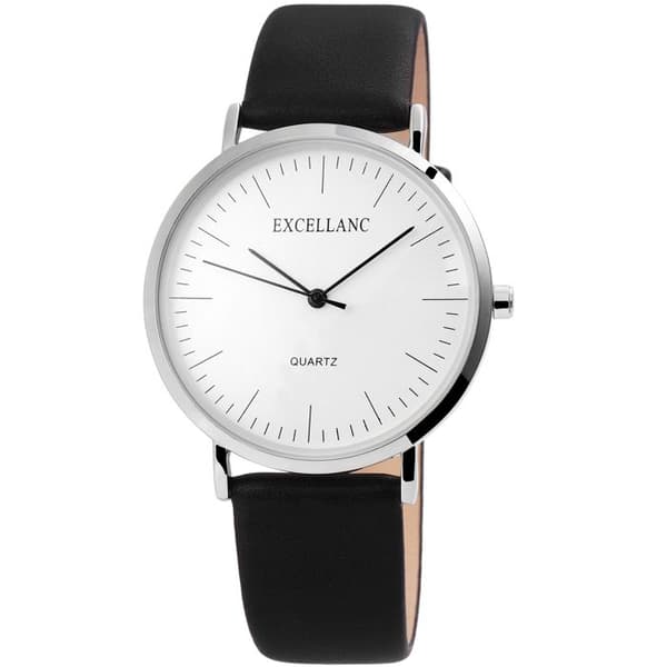 Herreur - EXCELLANC - EX0151 - Kasse 41 mm - Sort læderrem - Mineralglas Silver