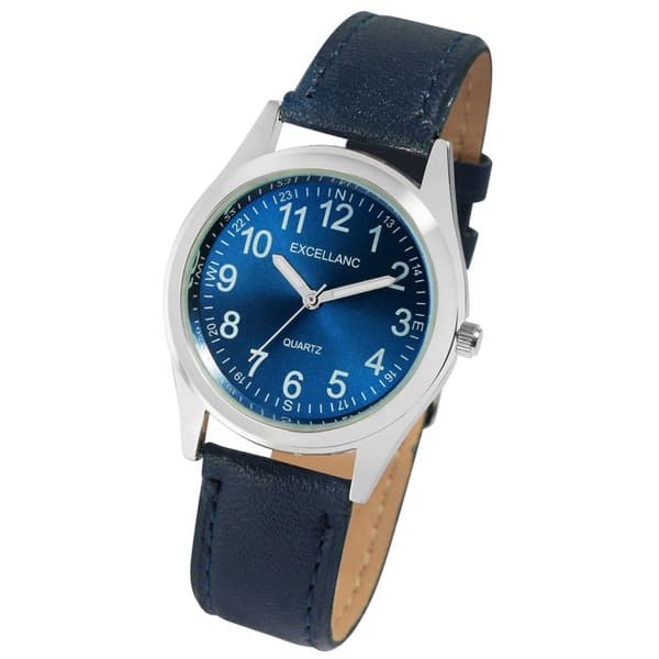 Ur - EXCELLANC - Excellanc Mand Blå - 35 mm - Quartz PC21 - Blå urskive og rem Blå