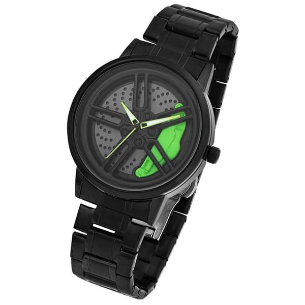 Ur - RAPTOR - Kurt - Kasse 42 mm - Sort rustfrit stål armbånd 22 mm - Quartz PC21 Svart