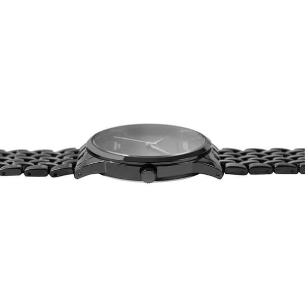 Kello - Akzent Exclusive - Harmaa metalli - Musta kellotaulu - 42 mm kotelo Grå