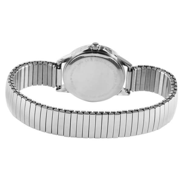 Klocka - Angelique - Silverfärgad rostfritt stål - Blå urtavla - Utsträckbar armband Silver