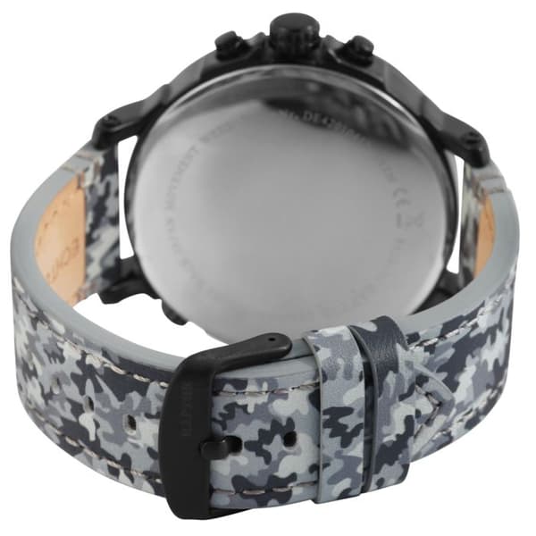 Herreur - Maxx (RAPTOR LIMITED) - Grå urskive - Sort metalhus 52 mm - Grå camouflage læderrem Grå