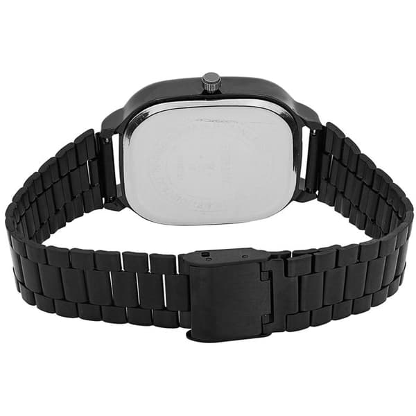 Ur - EXCELLANC - Excellanc - 36 mm rektangulær urkasse - 20 mm sort metallænke - Blå urskive, SL28 quartz urværk Svart