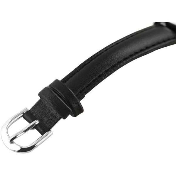 Armbåndsur - EXCELLANC - Excellanc - Sølvfarvet - Urkasse 23 mm - Sort kunstlæderrem Silver