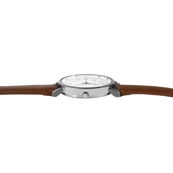 Ur - EXCELLANC - Basic - 38 mm kasse - Brun simili læderrem 20 mm - Kvartsurværk brun