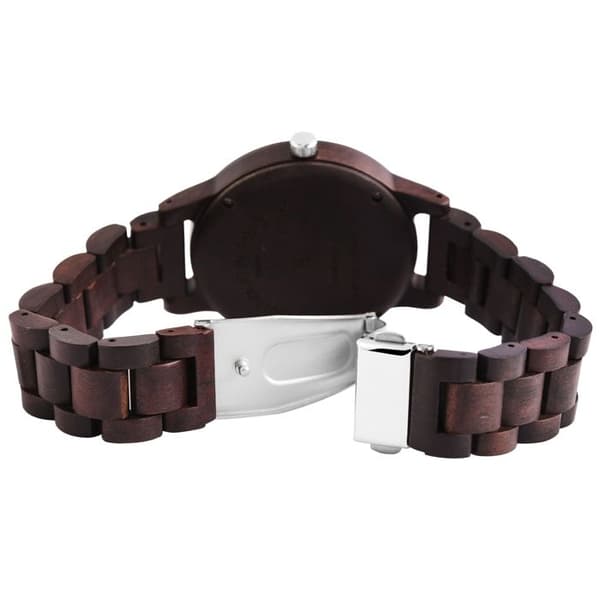 Klocka - LEONARDO VERRELLI - LV0124 - Valnöt 45 mm - Quartz PC21 - Brunt länkarmband brun