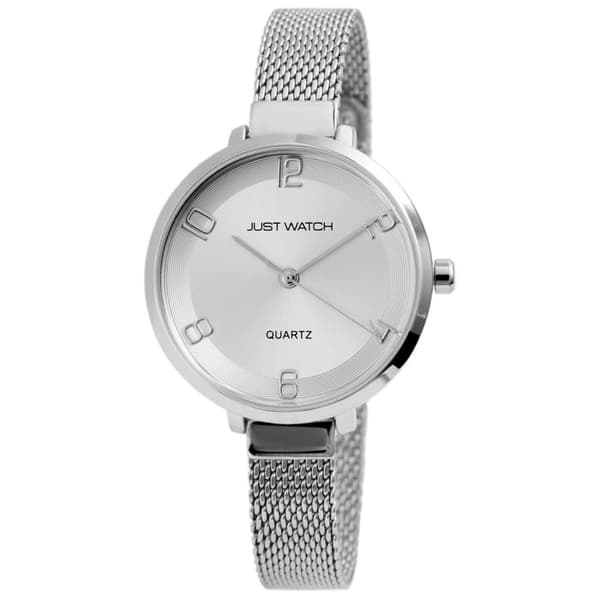 Dameur - Ashley - Sølv - Urkasse 32 mm - Milanese stålrem Silver