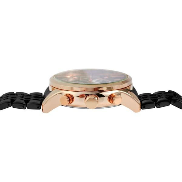 Ur - ELITE - Elite Chronograph - Sort urskive - 46 mm kasse - Sort rustfrit stål armbånd Svart