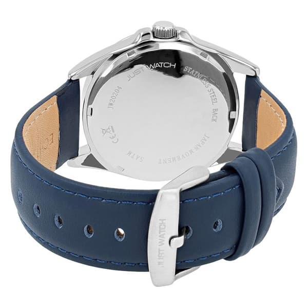 Ur - Jona - Blå urskive - Blå læderrem - 42 mm Blå