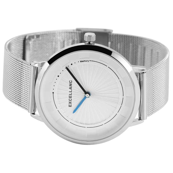 Ur - EXCELLANC - EX0549 - Kasse 38 mm - Mesh armbånd i rustfrit stål - Mineralglas Silver