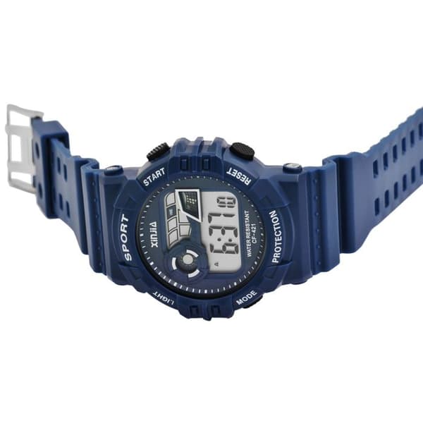 Ur - XINJIA - XI008 - Digital - Blå - Silikonearmbånd 46 mm Blå