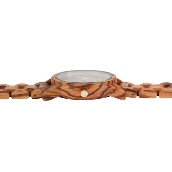 Ur - EXCELLANC - Excellanc - Zebret træ - 38 mm - Kvartsur brun