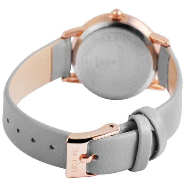 Ur - EXCELLANC - EX0290 - Kasse 30 mm - Grå kunstlæderrem - Quartz PC21 Grå (nyanser av grå)